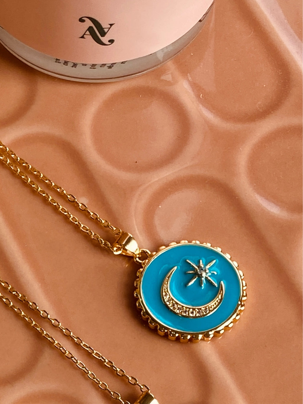 New York Lunar Pendant | Aqua