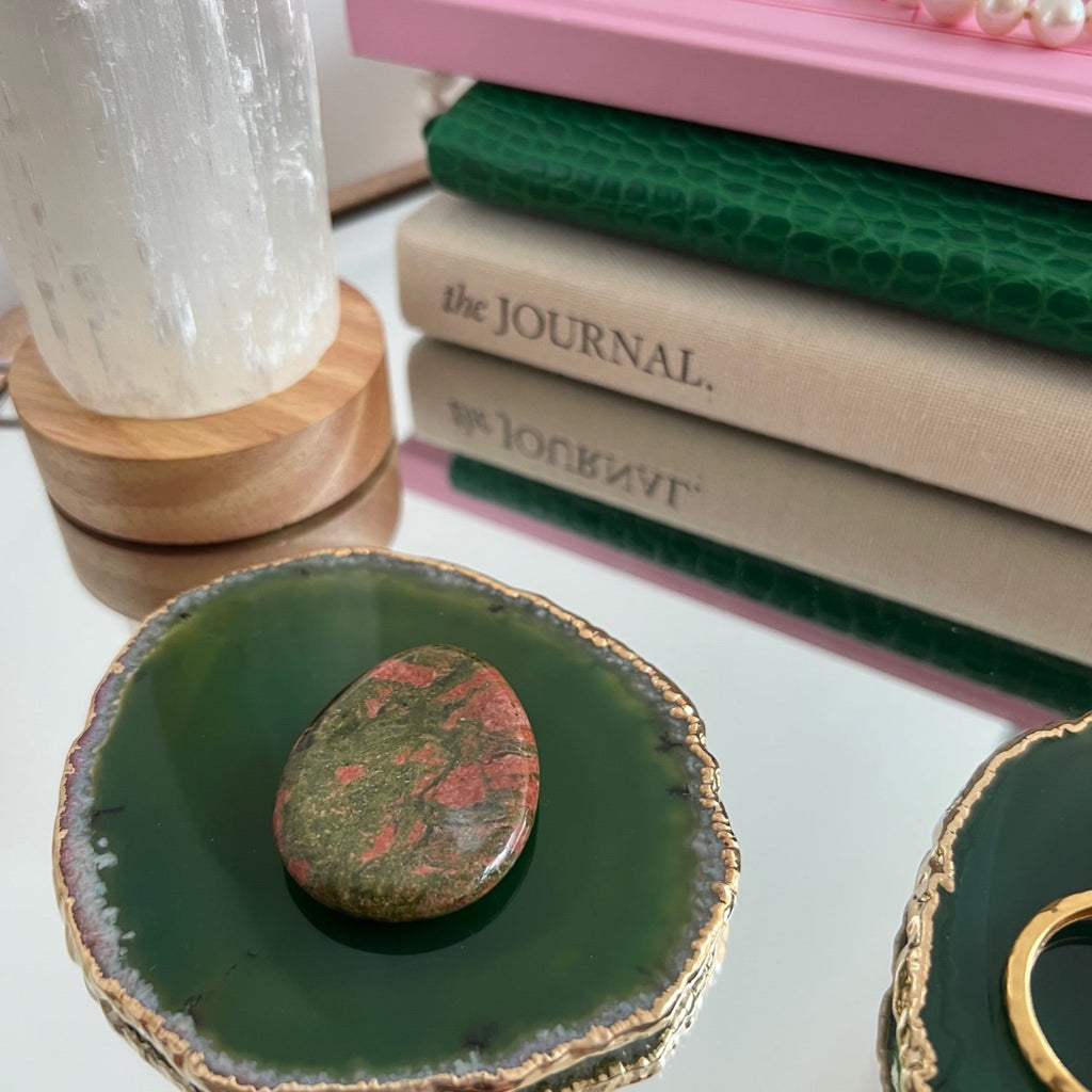 Unakite Crystal Worry Stone