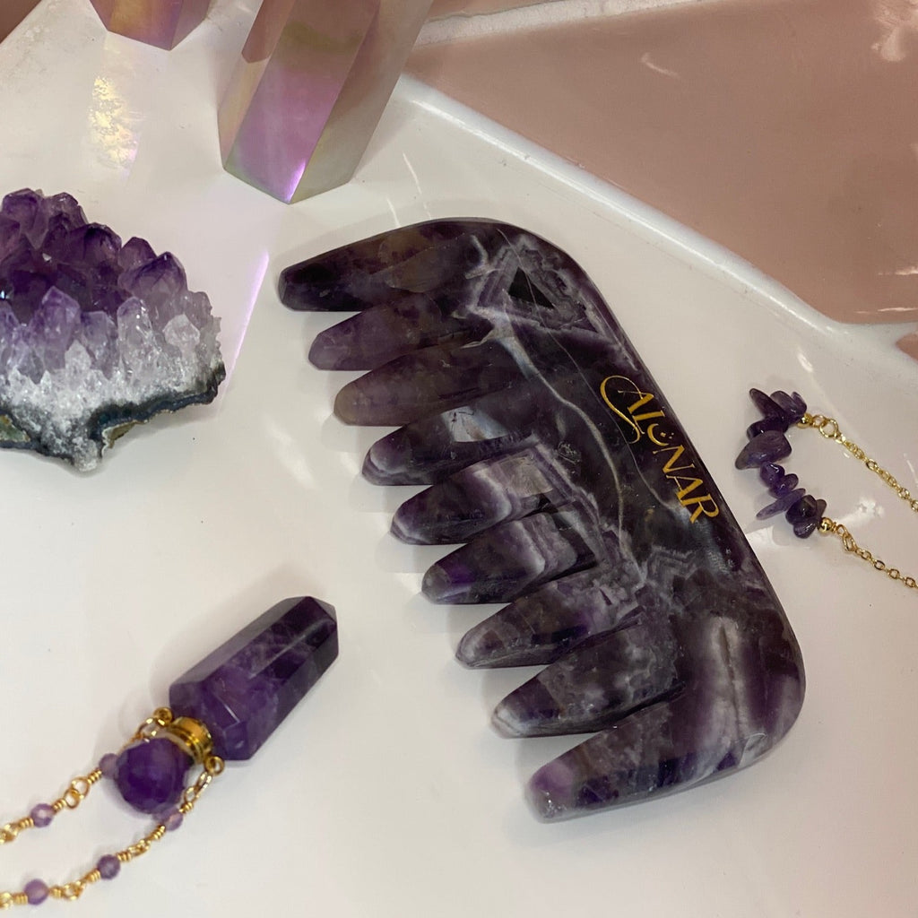 Amethyst Crystal Massage Comb